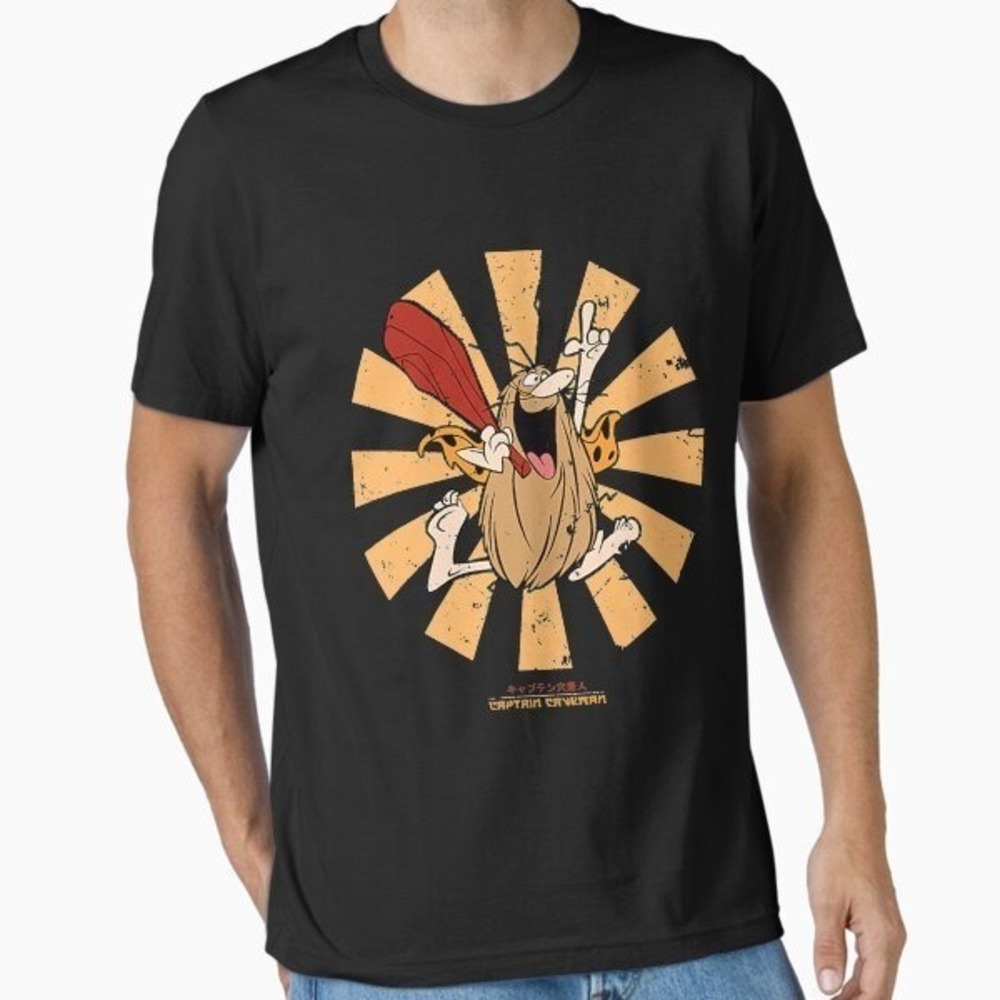 Classic Captain Caveman Cartoon Adventure Character Unisex Graphic Shirt